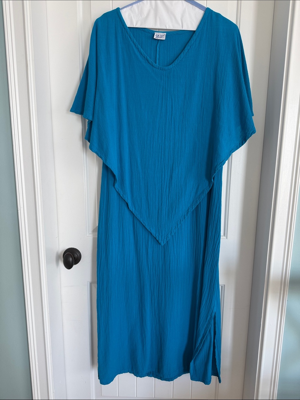 Oh My Gauze! Teal Layered V-Neck Maxi Dress